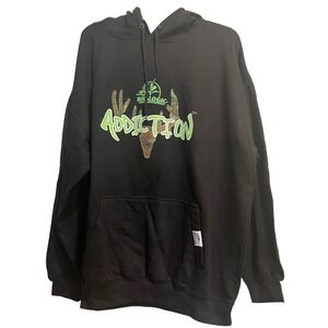 Mossy Oak Yukon Men's Hoodie 2XL Black  Cotton Blend Hand warmer Pocket NWT